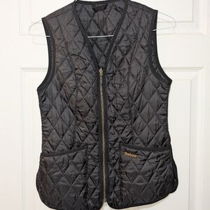 Barbour Black Quilted Gilet Vest Size US 6